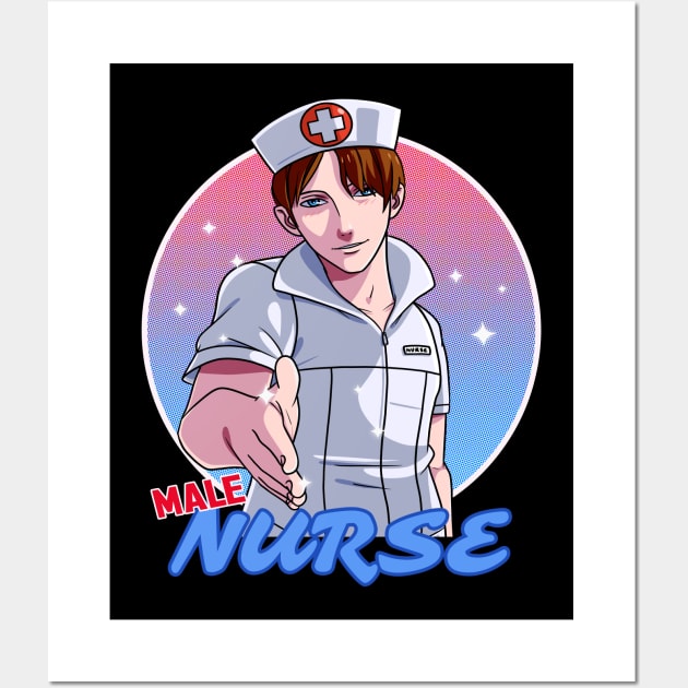 Male Nurse Funny Murse Wall Art by Noseking